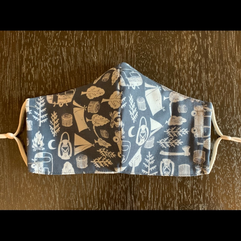 Fitted Camping themed mask
